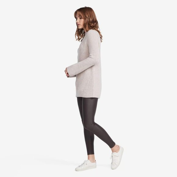 NWT The Reset - R Label Vegan Leather Legging Pants in Espresso/Charcoal Small - Picture 4 of 4